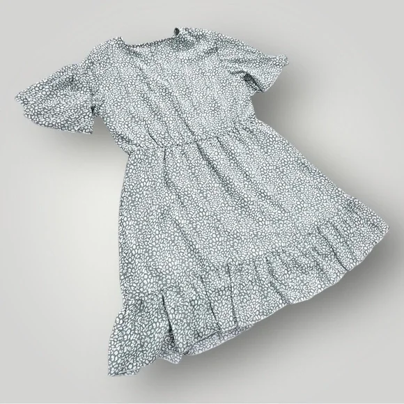 Kirundo Sage/White Midi V-Neck Dress - Picture 3 of 16